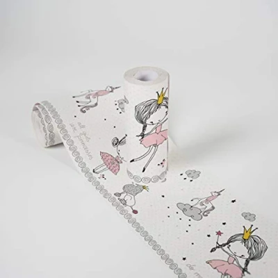 Abbildung von A.S. Création Bordüre &quot;Magic Princess&quot;, Tapete Kinderzimmer Rosa Grau Weiß Mädchenzimmer