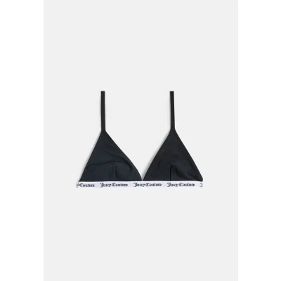 Abbildung von Juicy Couture Damen Triangle Bra Bügel mit verstellbaren Trägern aus Baumwolle für Sport Freizeit u. Fitness in versch. Farben BH, Black, XS
