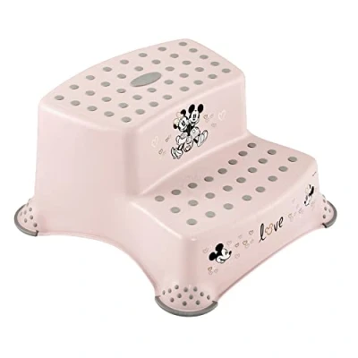 Abbildung von keeeper Tritthocker Hocker zweistufig Disney Minni Maus Nordic Pink bis 120 kg