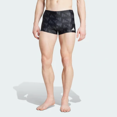Abbildung von adidas Herren Badehose für Erwachsene, Logo Grafik, XS/S, Schwarz/Carbon, XS/S