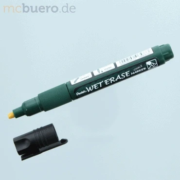 Abbildung von Pentel SMW26 AO Wet Erase Marker, Kreidemarker, Feucht abwischbar, Keilspitze, 1 Stück, Schwarz