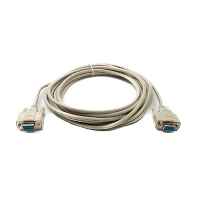 Abbildung von System S D Sub Nullmodem Kabel 5 m 9 Pin Buchse zu RS232 DB9 Adapter in Grau