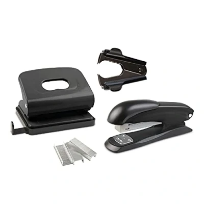 Abbildung von Idena Lochstanzer 12086 Office Set 4 teilig, Locher, Heftgerät, Heftklammer Entf