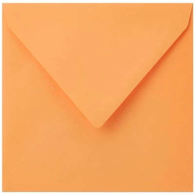 Abbildung von Clairefontaine 5598C Packung mit 20 Umschläge Pollen, 140 x mm, 120g, ideal für Einladungen und Korrespondenz, Clementine, 1 Pack