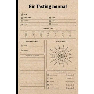 Abbildung von Gin Tasting Journal: Specialty &amp; Tonic Notebook, Review Notebook Journal, Size 6&quot;X9&quot;, 120 Pages