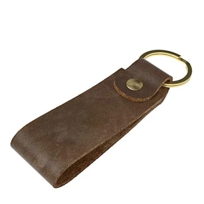 Abbildung von EAZY CASE Schlüsselanhänger Leder, Elegantes Vintage Schlüsselband, Schlüsselring Mann und Frau, Geburtstag, Partner, Freunde, Familie, Jahrestag