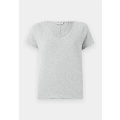 Abbildung von Marc O&#039;Polo Denim Short Sleeve V NECK Tshirt basic, Damen, Größe: XS, Grey melange