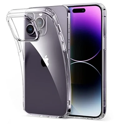 Abbildung von ESR für iPhone 14 Pro Hülle, Klare stoßfeste dünne Silikon Case, vergilbungsbeständige transparente TPU Handyhülle schutzhülle, Project Zero Serie, Klar