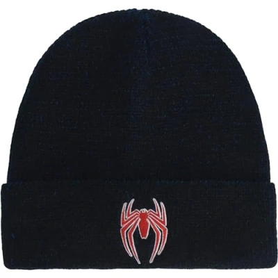 Abbildung von Marvel Spider Man Beanie Mütze Game Logo Winter Knit Cap mit Manschette, Blau, One Size, Einheitsgröße