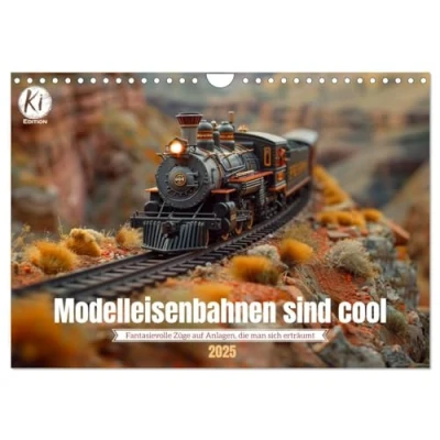 Abbildung von Modelleisenbahnen sind cool (Wandkalender 2025 DIN A4 quer), CALVENDO Monatskalender