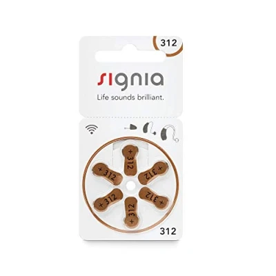 Abbildung von wns emg world Big Box Pack Siemens Signia Typ 312 Hörgerätebatterie Zinc Air PR41 ZL3, 60 Stück