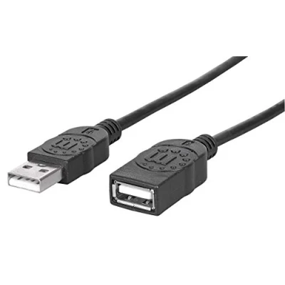 Abbildung von Manhattan 338653 Hi Speed USB 2.0 Verlängerungskabel (A Stecker auf A Buchse) 1,8 m schwarz