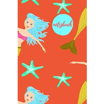 Abbildung von Notizbuch: Punktraster A5 Mermaid Rot Heft für Notizen Lettering Skizzen Dot Grid Journal Gepunktetes Tagebuch 120 Seiten mit Punktpapier