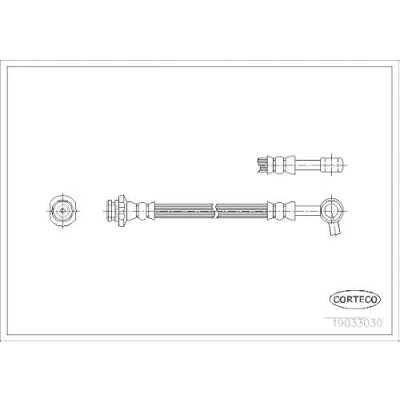 Abbildung von CORTECO 19033030 Bremsschläuche Vorderachse 312 NISSAN: Patrol GR 5 SUV