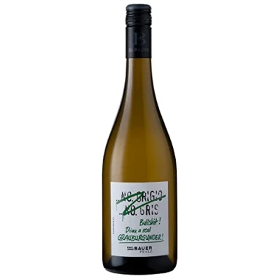 Abbildung von Emil Bauer Grauburgunder &quot;Pinot Grigio, Pinot Gris Bullshit, drink a real Grauburgunder!&quot;, Trockener Weißwein aus der Pfalz (1 x 0.75l)