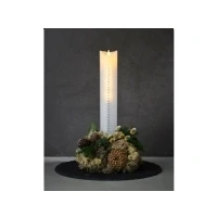 Abbildung von LED Kerze Sara Calendar, weiß/silber, Höhe 29 cm