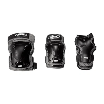 Abbildung von Roces Jungen 3 Pack Schützer Ventilat Schutzset, Black, One Size