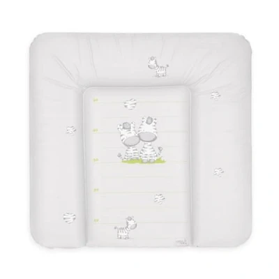 Abbildung von Ceba Baby® Wickelauflage weiche Wickelunterlage Baby Wickeltischauflage 75x72 cm Abwaschbar OEKO TEX® Standard 100 Made in EU Grau Zebra 75 x 72