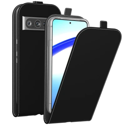 Abbildung von Google Pixel 8 Pro Hülle Kunstleder Accezz Flip Case Handyhülle Schwarz