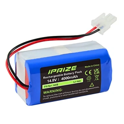 Abbildung von iPrize 14.8V 4000mAh Ersatzakku für iLife A4, A4s, A6, A9, V7, V7s Plus, Pro, X620 Y8H4 Staubsauger Haushaltsreiniger Roboter