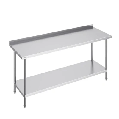 Abbildung von VEVOR Edelstahl Arbeitstisch Gewerblicher Küchentisch 610x1829x914mm Silber
