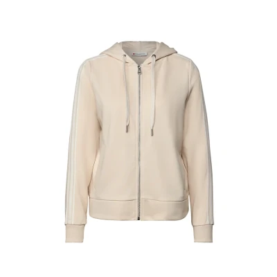 Abbildung von Street One Kapuzenjacke MIT Dekotape Sweatjacke, Damen, Größe: 40, Beige