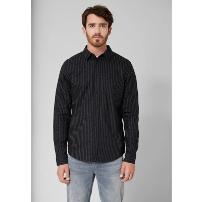 Abbildung von Street One MEN MIT Wordingprint Hemd, Herren, Größe: Medium, Schwarz