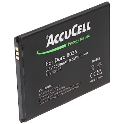 Abbildung von AccuCell Akku nur passend für Doro 8035 Li ion Akkutyp DBT 2500A, DBS 0170 3,7