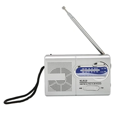 Abbildung von VBESTLIFE Tragbares FM Radio, Eingebauter Multifunktionslautsprecher, AM Transistorradio mit Kopfhöreranschluss, Tragbarer Taschenradio Musik Player