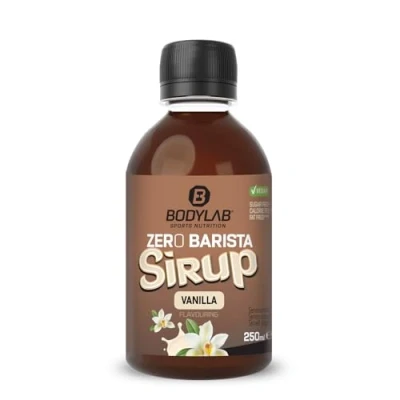 Abbildung von Bodylab24 Zero Barista Sirup Vanille 250ml, ohne Zucker* und Kalorien*, vegan, Geschmack Süße für Kaffee Co