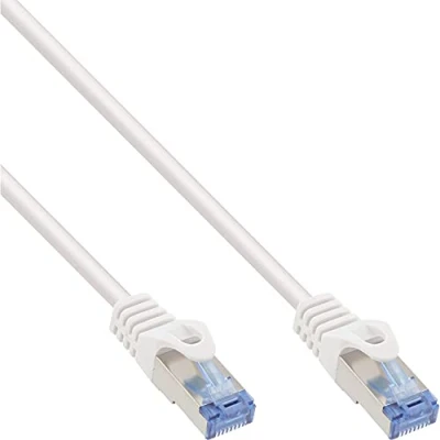 Abbildung von InLine 74855W Netzwerkkabel weiß 0,5m Cat6a S/FTP (S STP)