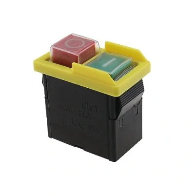 Abbildung von Create idea Magnet Startschalter CK1 KJD6 6A 250V Wasserdichter Elektromagnetischer Drucktastenschalter Ersatz Not Aus Schalter für Schleifmaschine