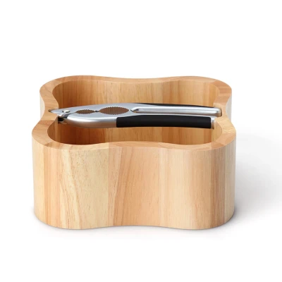 Abbildung von Continenta Snackschale, 2 tlg., aus Holz, Gr. 24,5 x cm, Handarbeit hergestellt