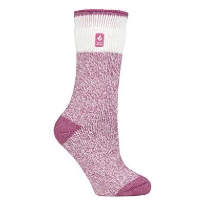 Abbildung von HEAT HOLDERS Damen Winter Extra Warm Thermosocken/Kuschelsocken für Geschenk (37 42 EU, Schneeglöckchen Rosa)