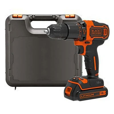 Abbildung von Black &amp; Decker BDCHD18K QW, Handbohrmaschine, 1 cm, 1400 RPM, 2,5 360 RPM