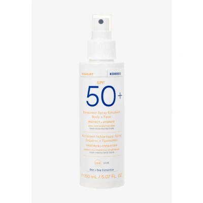 Abbildung von KORRES Yoghurt Sonnenspray Emulsion f&uuml;r Gesicht und K&ouml;rper SPF50+ 150 ml