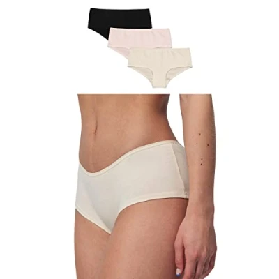 Abbildung von Snocks 3 PACK Panties, Damen, Größe: Small, Mix hellbeige/rose/schwarz