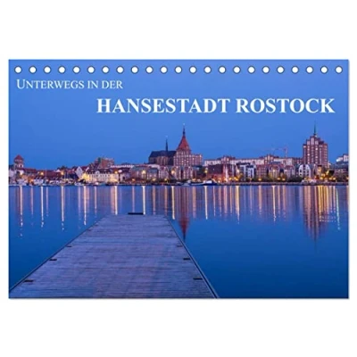 Abbildung von Unterwegs in der Hansestadt Rostock (Tischkalender 2025 DIN A5 quer), CALVENDO Monatskalender