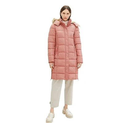 Abbildung von TOM TAILOR Damen Puffer Mantel mit Kapuze , fading rose, XXL