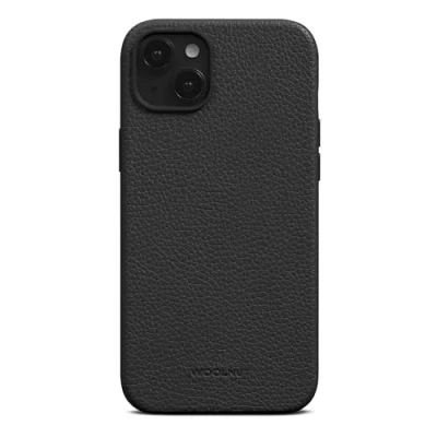 Abbildung von Woolnut Leder Hülle Case für iPhone 15 Plus Schwarz