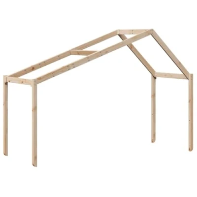 Abbildung von vidaXL Dach für Kinderbett, Kinderbettdach mit offener Seite, Kinderbetthimmel Schlafzimmer, Bettdach Betthimmel, Massivholz Kiefer
