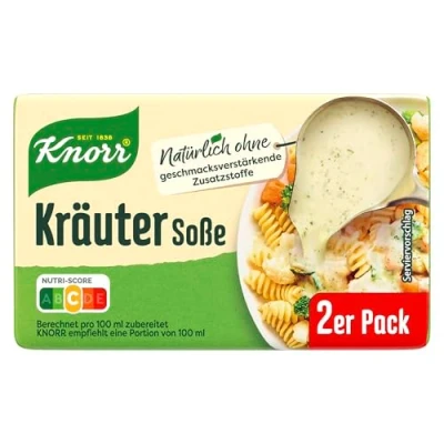 Abbildung von Knorr Kräuter Soße leckere helle ohne geschmacksverstärkende Zusatzstoffe 18x 2er Pack