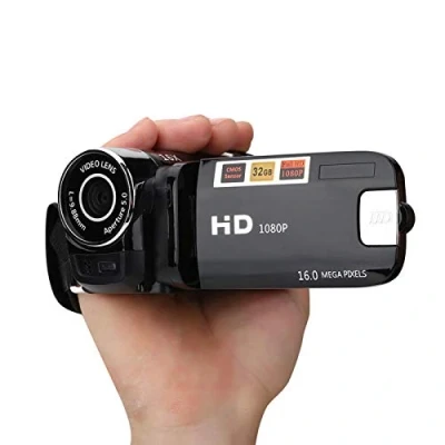 Abbildung von Handheld Video Camcorder FHD 16x Digitalzoom, Trabar DV Digital Kamera mit COMS Sensor, Eingebautem Lautsprecher, 270 Drehbildschirm, Videokamera(Schwarz)
