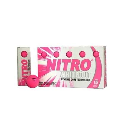 Abbildung von Nitro Damen White Out Golfbälle, Rosa, 15 Stück, Rose