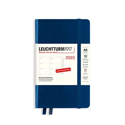 Abbildung von LEUCHTTURM1917 365731 Wochenkalender Pocket (A6) 2023, 12 Monate, Marine, Deutsch