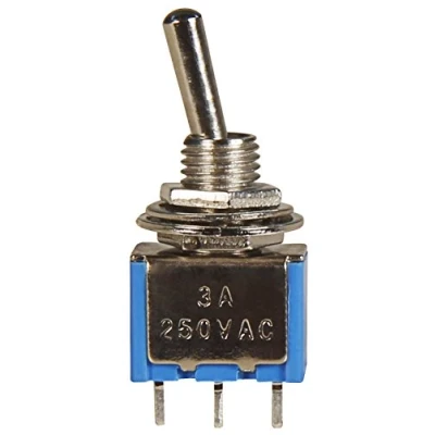 Abbildung von MC POWER Miniatur Kippschalter 250V/3A, 3 polig, 2 Stellungen: EIN/EIN