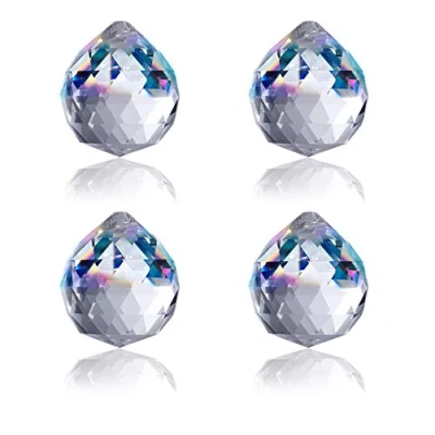 Abbildung von Belle Vous Dekoobjekt Kristall Kugel Sonnenfänger Anhänger (4er Set), Prisma Suncatcher Pack)