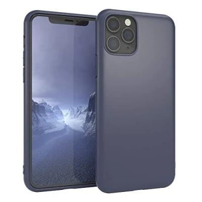 Abbildung von EAZY CASE Handyhülle Silikon mit Kameraschutz kompatibel iPhone 11 Pro in Navy Blau, Ultra dünn, Slimcover, Silikonhülle, Hülle, Softcase, Backcover