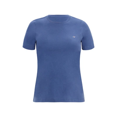 Abbildung von GANT Archive Shield Tshirt basic, Damen, Größe: XXL, Dusty navy