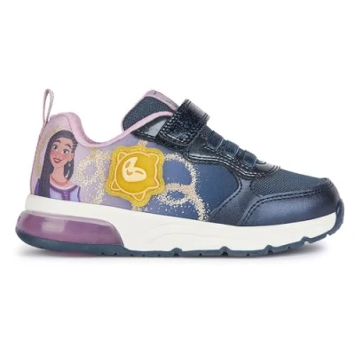 Abbildung von Geox Disney WISH Spaceclub GIRL Lights Sneaker low für Kinder, Größe: 27, Navy/lavender Schuhe